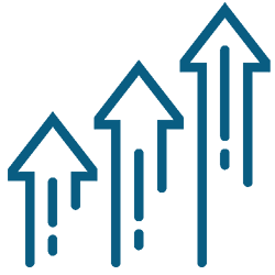 An icon showing growth resulting from cancer patient acquisition marketing